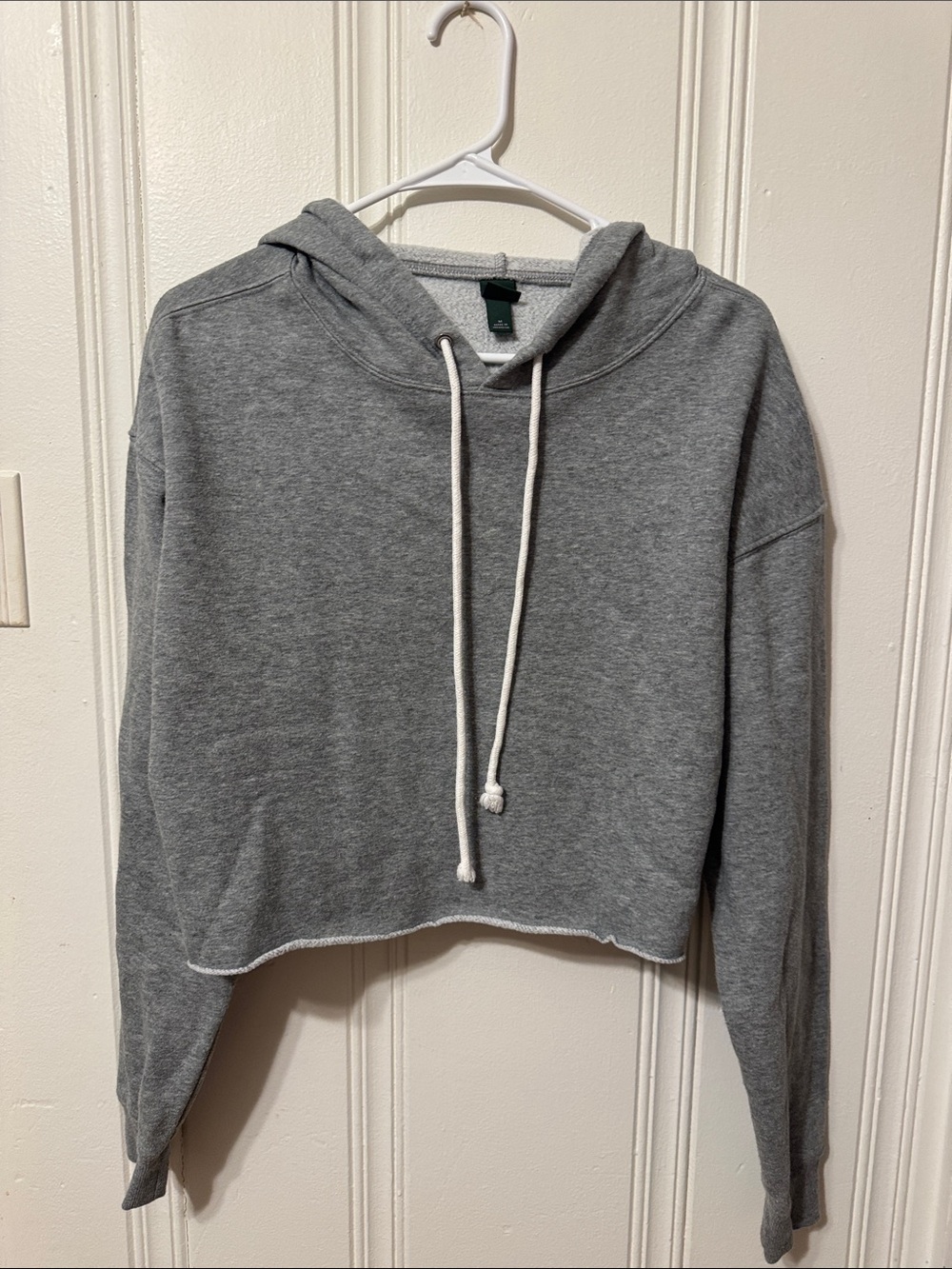 wild fable Gray Cropped Drawstring Hoodie